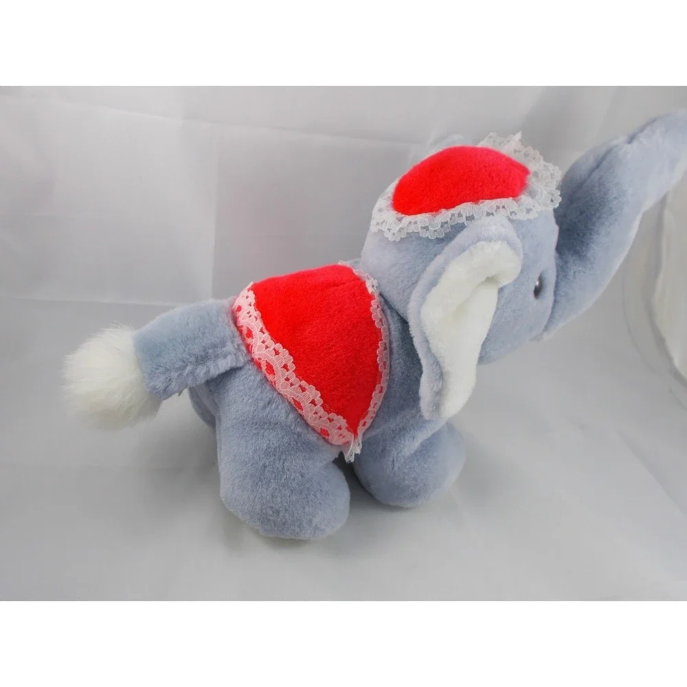 K B Bros Gray Elephant Plush Circus‎ 9 Inch Tall Stuffed Animal toy